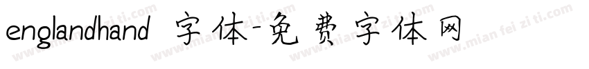 englandhand 字体字体转换